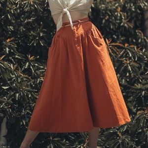 VINTAGE orange Calvin Klein skirt (1967)